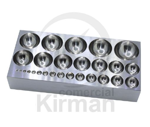 Imagen de Bloque de embutir de base rectangular de acero de 130 x 63 x 25 mm.
