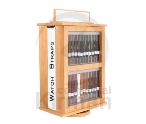 Imagen de Mueble expositor de madera para 240 correas