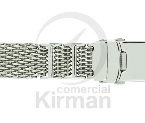 Imagen de Armi Premium de acero de malla milanesa de 22 mm, longitud de 190 mm y cierre de seguridad Ref: A-244/22