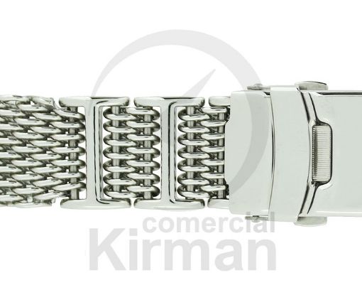 Imagen de Armi Premium de acero de malla milanesa de 24 mm, longitud de 190 mm y cierre de seguridad Ref: A-244/24