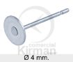 Imagen de Disco plano con palillo Ø 4 mm. Plata 925
