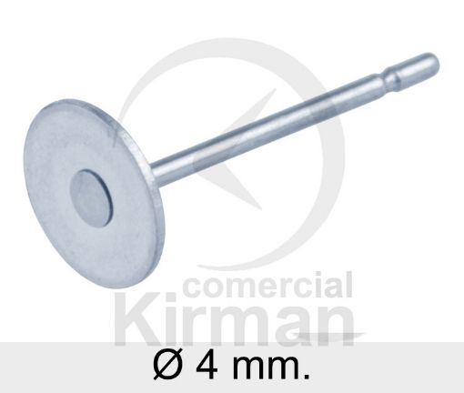 Imagen de Disco plano con palillo Ø 4 mm. Plata 925