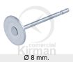 Imagen de Disco plano con palillo Ø 8 mm Plata 925