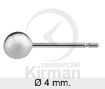 Imagen de Pendiente de bola con palillo Ø 4 mm. Plata 925
