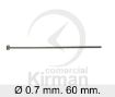 Imagen de Remaches con media bola 60 mm. (Ø 0.7 mm.) Plata 925