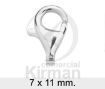 Imagen de Mosquetón lágrima 7 x 11 mm Plata 925