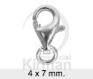Imagen de Mosquetón lágrima con anilla 4 x 7 mm Plata 925