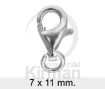 Imagen de Mosquetón lágrima con anilla 7 x 11 mm Plata 925