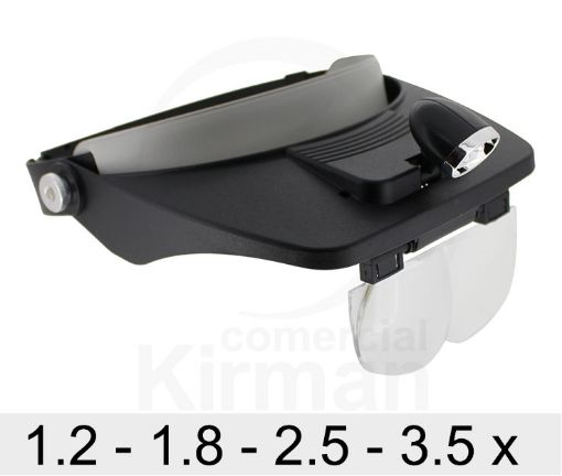 Imagen de Binocular de visera con luz giratoria y visera móvil de 1.2, 1.8, 2.5 y 3.5x