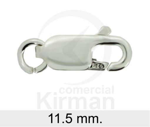 Imagen de Mosquetón plano con anilla 4.5 x 11.5 mm. Plata 925