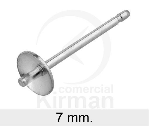 Imagen de Casquilla lisa con palillo 7 mm. Plata 925