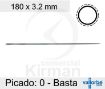 Imagen de Limatón Vallorbe redonda - Picado 0 basto L: 180 mm - LA2410-180-0