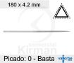Imagen de Limatón Vallorbe triangular - Picado 0 basto L: 180 mm - LA2407-180-0