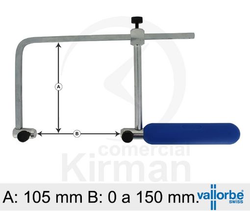 Imagen de Arco de sierra ajustable hasta 150 mm Vallorbe