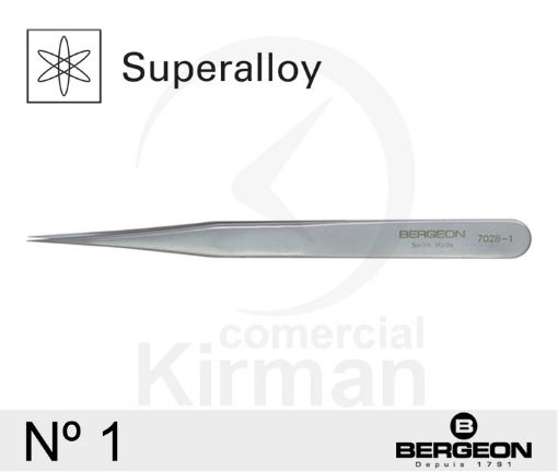 Imagen de Pinza Bergeon Superalloy nº 1 - 7028-1