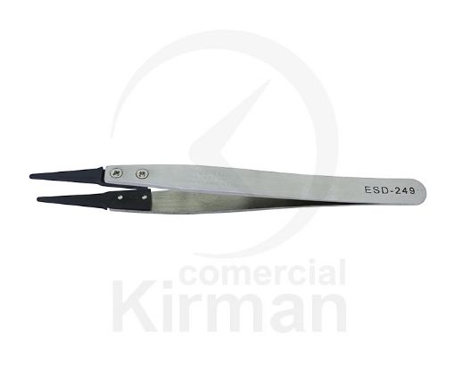 Imagen de Pinza de acero inoxidable antimagnética y antiácida con puntas de fibra de carbono