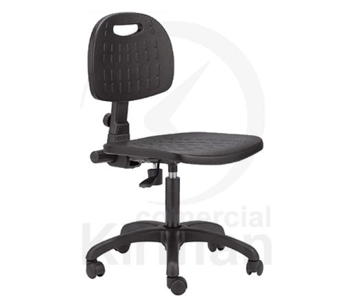 Imagen de Silla de joyero giratoria de poliuretano con ruedas sin aro