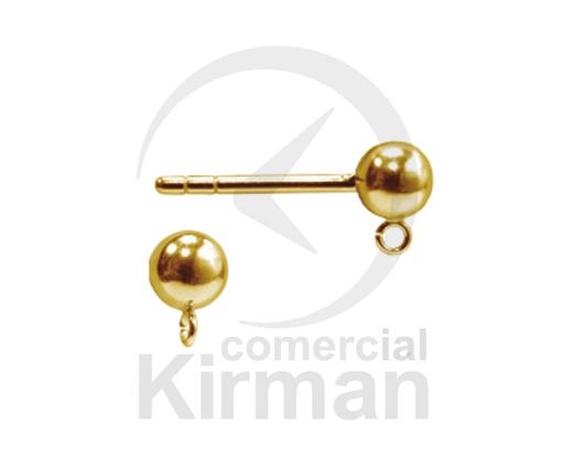 Imagen de Pendiente 4 mm. plata chapada en oro