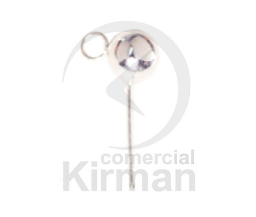 Imagen de Pendiente de bola con anilla Ø 6 mm. PLATA 925
