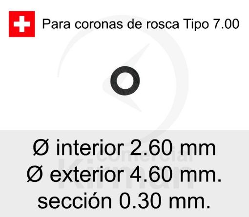 Imagen de Junta plana corona de rosca para tubo Ø 7.00 - MSA 43.122
