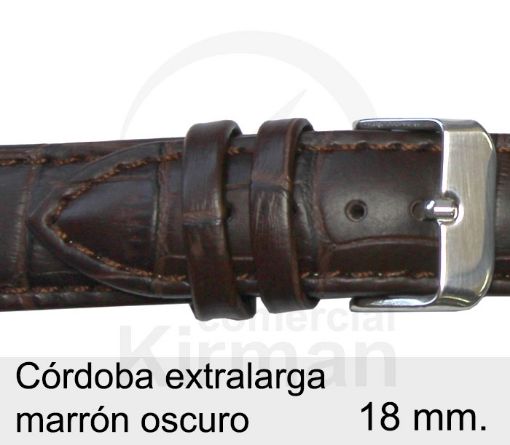 Imagen de Córdoba extralarga de color marrón oscuro de 18 mm