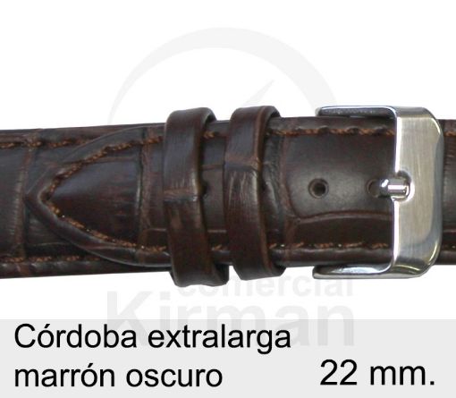 Imagen de Córdoba extralarga de color marrón oscuro de 22 mm