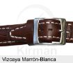 Imagen de Vizcaya de color marrón y costura blanca de 21 mm