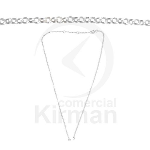 Imagen de Gargantilla rolo 35 cm. más 6 cm Plata 925