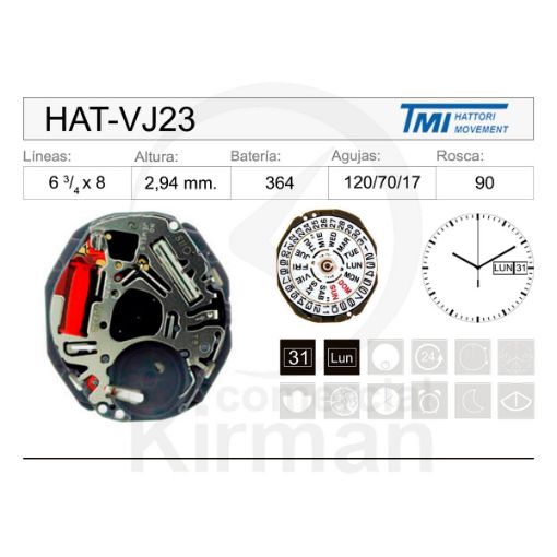 Imagen de Movimiento de pulsera Hattori VJ23