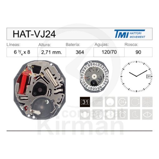 Imagen de Movimiento de pulsera Hattori VJ24