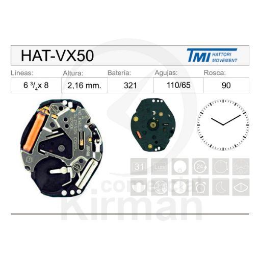 Imagen de Movimiento de pulsera Hattori VX50