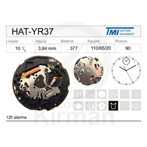 Imagen de Movimiento de pulsera Hattori YR37