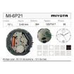 Imagen de Movimiento de pulsera de cuarzo Miyota 6P21