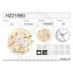 Imagen de Movimiento de pulsera mecánico HZ2189 dorado tipo skeleton
