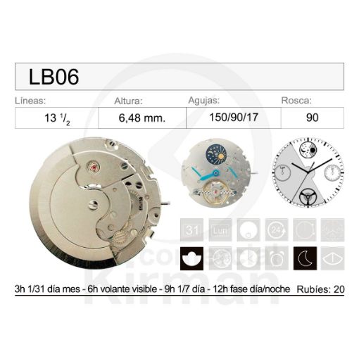 Imagen de Movimiento de pulsera mecánico LB06