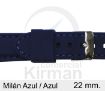 Imagen de Milán de color azul y costura azul de 22 mm