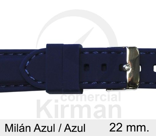 Imagen de Milán de color azul y costura azul de 22 mm