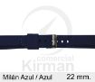 Imagen de Milán de color azul y costura azul de 22 mm