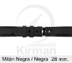 Imagen de Milán de color negra y costura negra de 28 mm