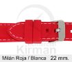 Imagen de Milán de color roja y costura blanca de 22 mm