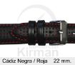 Imagen de Cádiz de color negra con pespuntes en rojo 22 mm