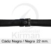 Imagen de Cádiz de color negra con pespuntes en negro 22 mm