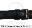 Imagen de Cádiz de color negra con pespuntes en negro 24 mm
