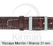 Imagen de Vizcaya de color marrón y costura blanca de 21 mm