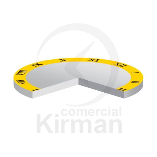 Imagen de Cristal mineral plano con bisel dorado Ø 31.5 mm