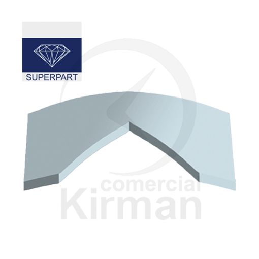 Imagen de Crístal zafiro rectangular bombé Frankm 0.8 mm grosor