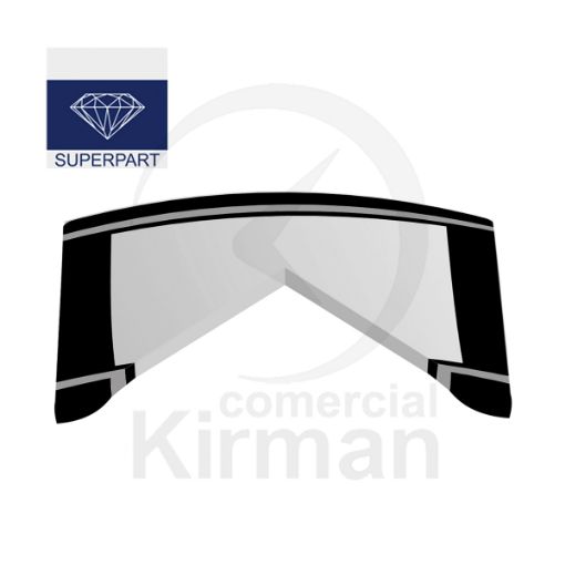 Imagen de Cristal zafiro rectangular bombé Rad 1.20 mm grosor  2.60 mm altura
