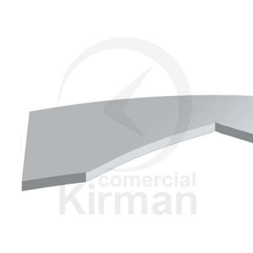 Imagen de Placa mineral rectangular bombé sin biselar
