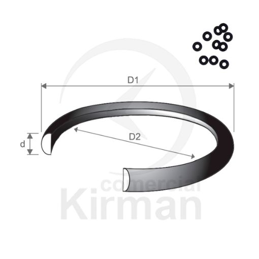 Imagen de Nº 3-D D1 1.30 mm. D2 0.60 mm. d 0.45 mm.