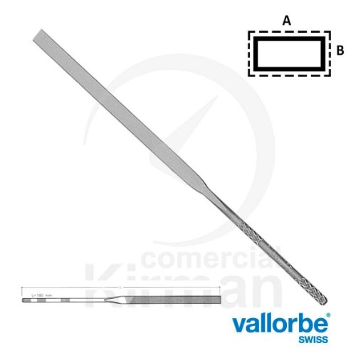 Imagen de Limatón Vallorbe plana - picado 1 medio L: 180 mm - LA2401-180-1